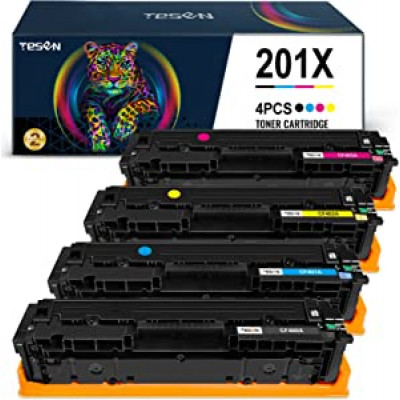 TESEN Remanufactured 201X CF400X Toner Cartridge Replacement 4 Packs (with New Chips)